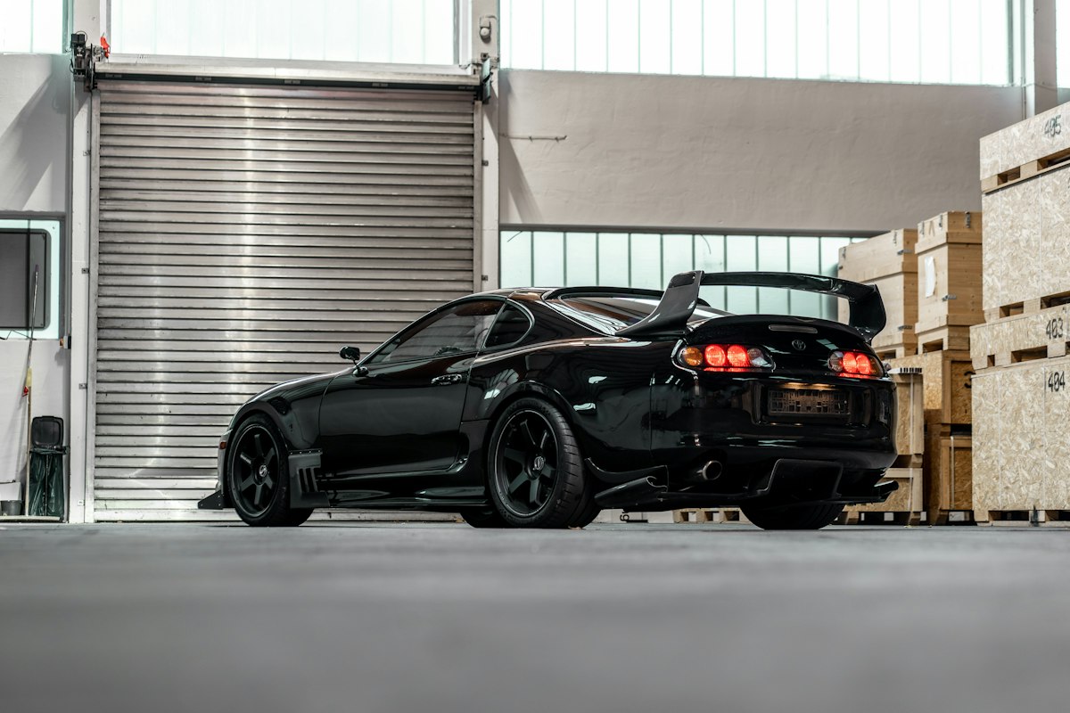 Rear view of a Japanese sports car